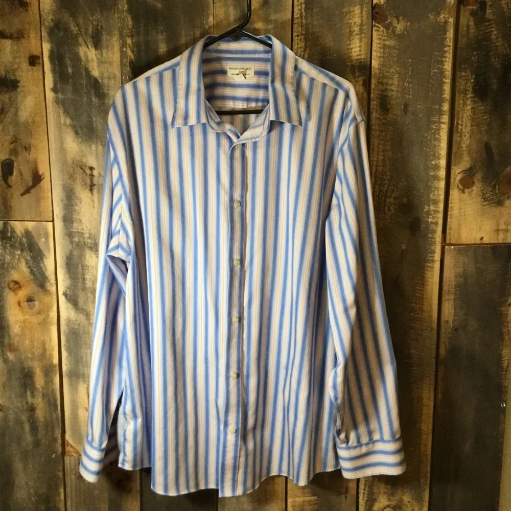 Banana Republic no iron long sleeve dress shirt men’s size XXL